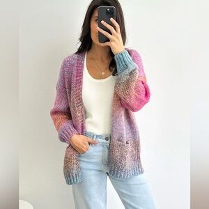 Vici ombré oversize comfy Women's cardigan size xl